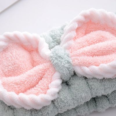300gsm Lovely Flannel Face Cleansing Headband Ultra Absorbent